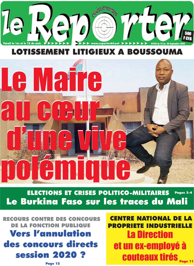 Une du 15 au 30 Septembre 2020