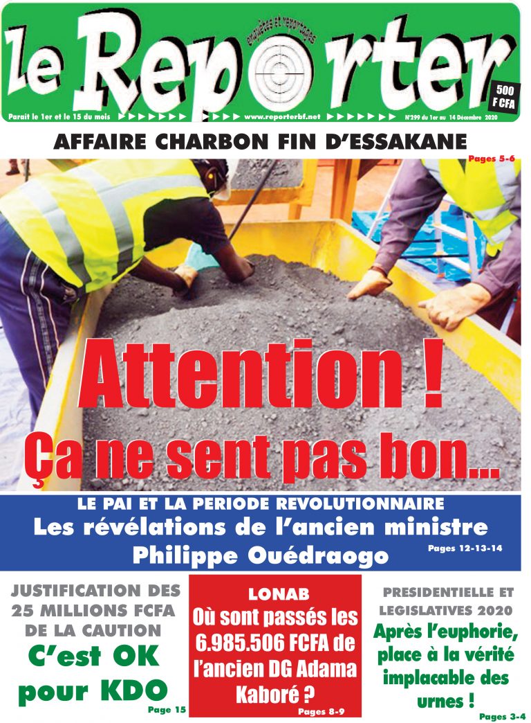 Une du 1er au 14 Décembre 2020