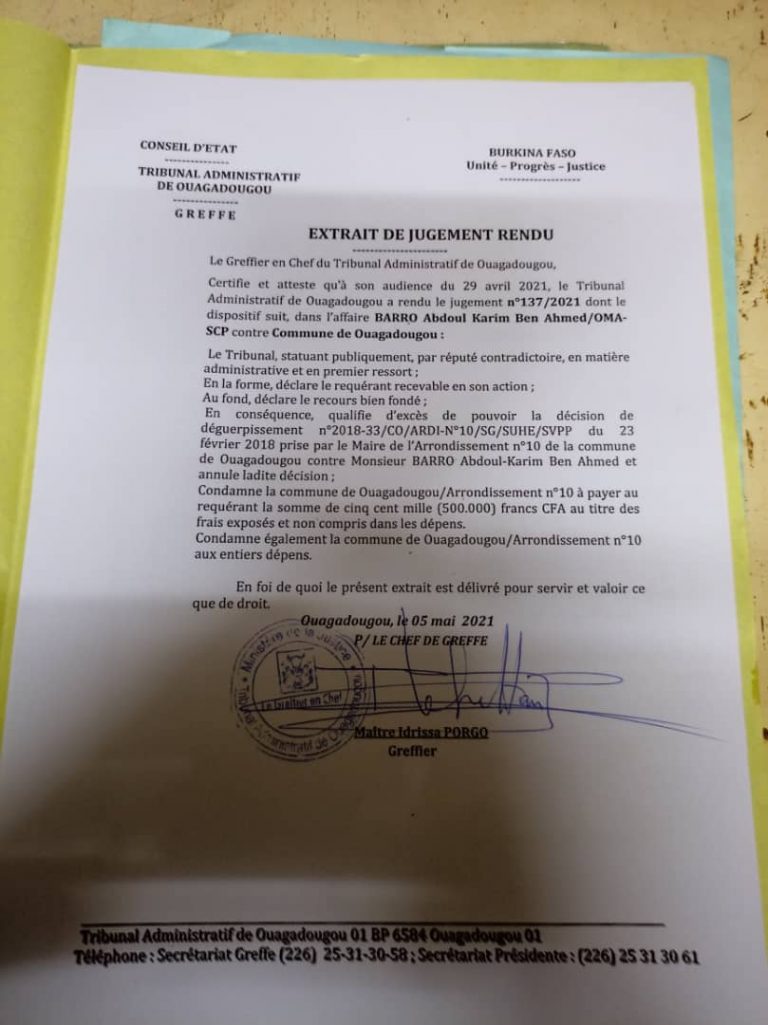AFFAIRE DEGUERPISSEMENT A L’ARRONDISSEMNT 10: La Mairie condamnée pour excès de pouvoir