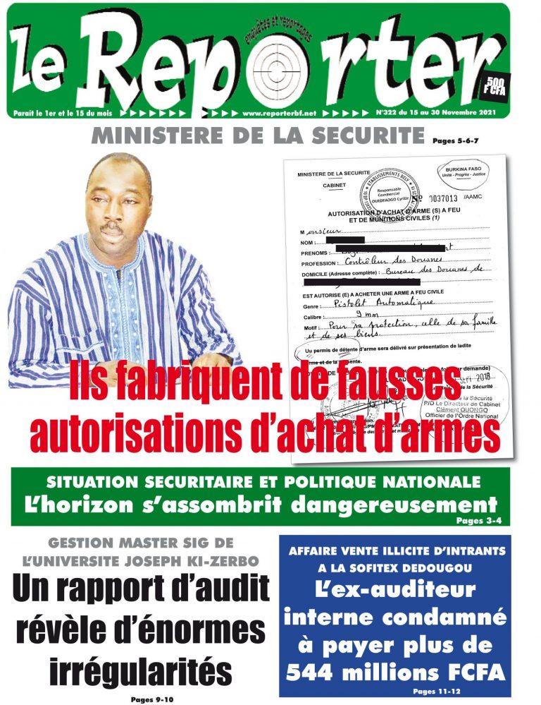 Une du 15 au 30 novembre