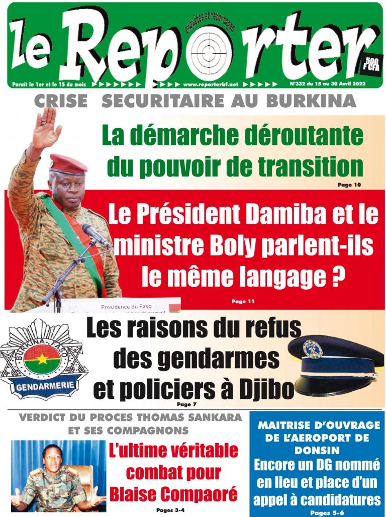 Une du 15 Avril 2022