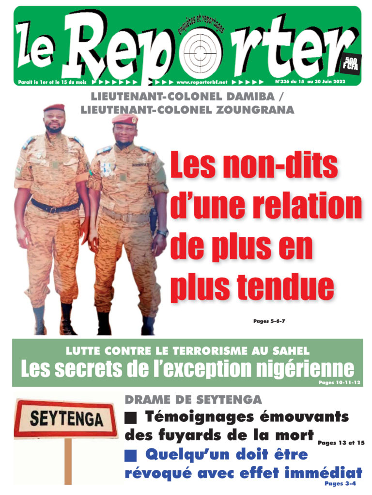 La Une du 15 Juin 2022