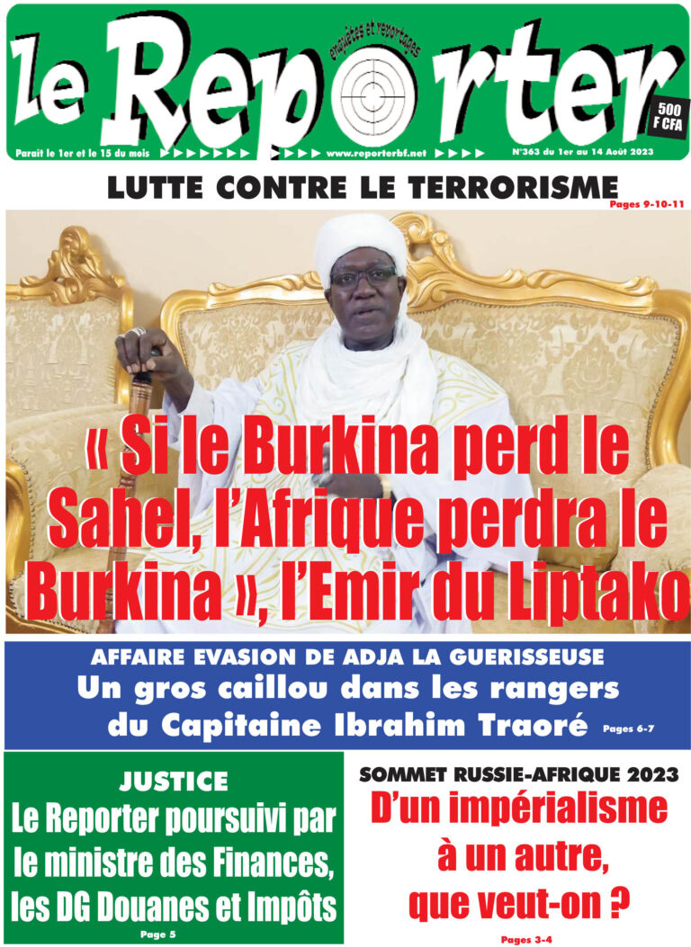 La Une du 1er Août 2023