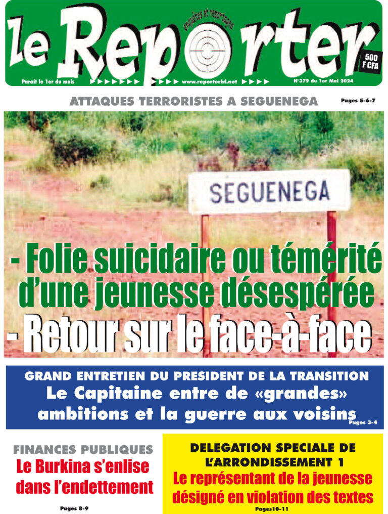 La Une n°379 du 1er Mai 2024