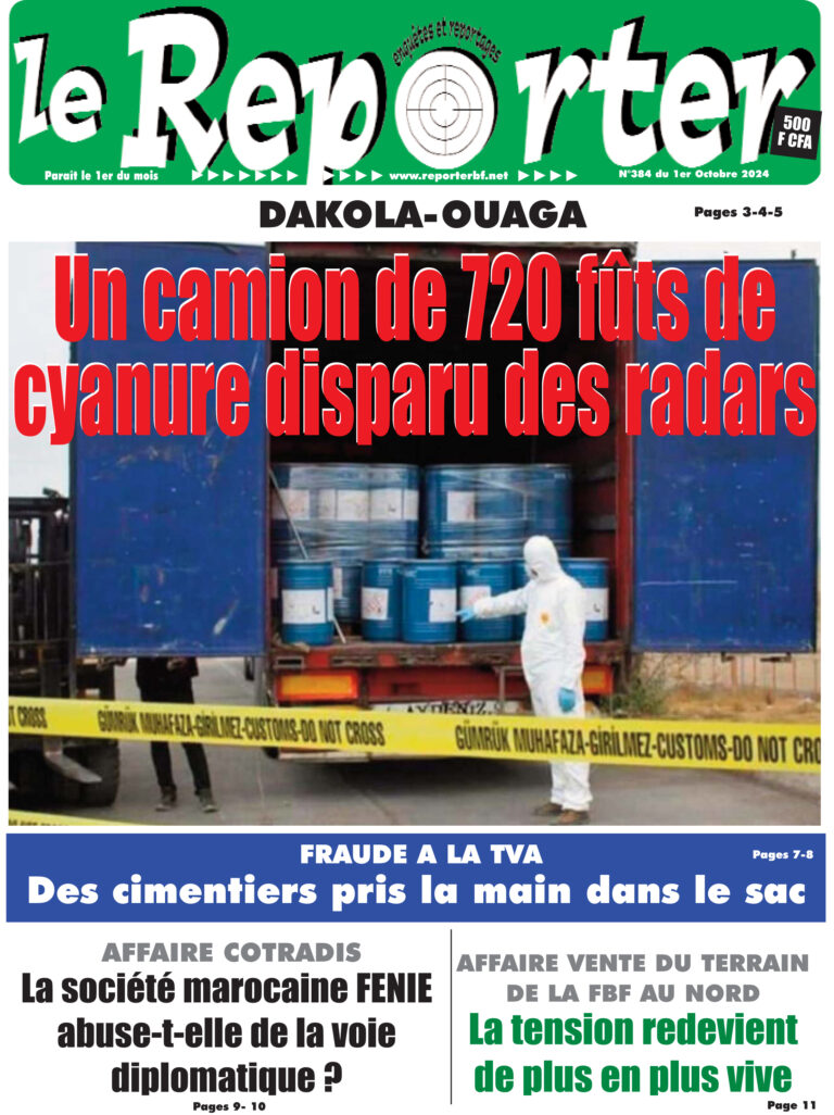La Une numéro 384 du 1er Octobre 2024