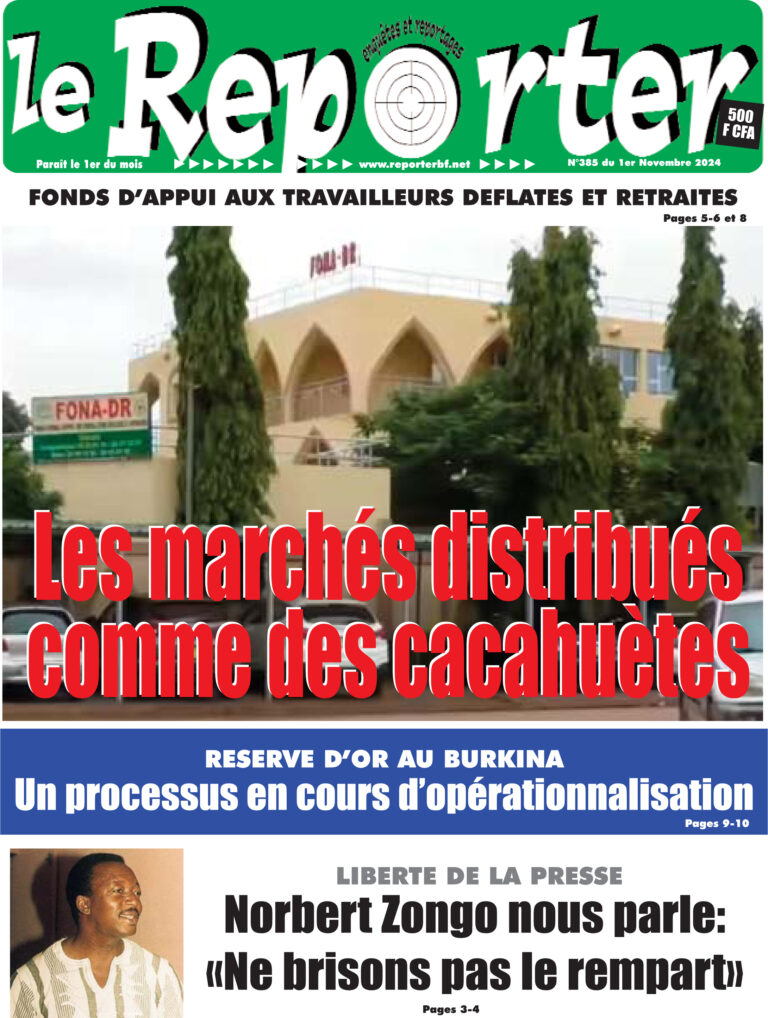 La Une numéro 385 du 1er Novembre 2024