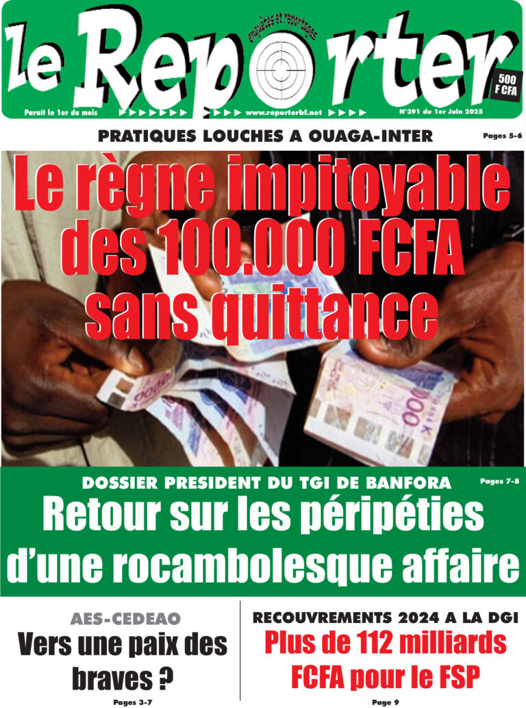 La Une numéro 391 du mois de Juin 2025