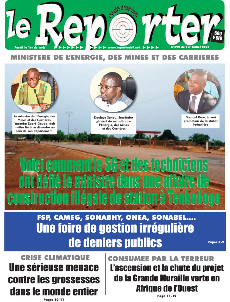 La Une numéro 392 du mois de Juillet 2025