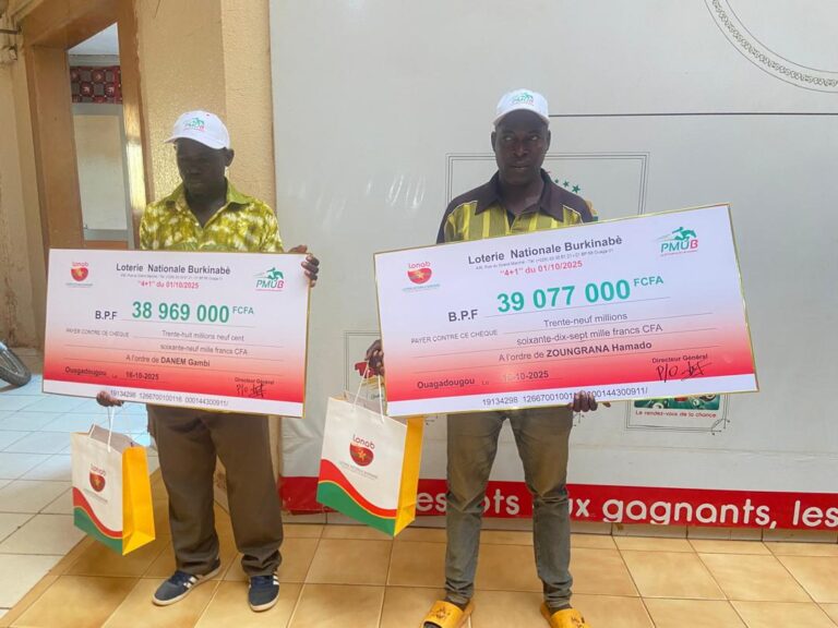 LONAB : Hamadou et Danem empochent 78 millions F CFA