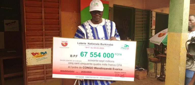 LONAB KOUDOUGOU : Evarice Congo, nouveau millionnaire, plus 67 millions FCFA en poche