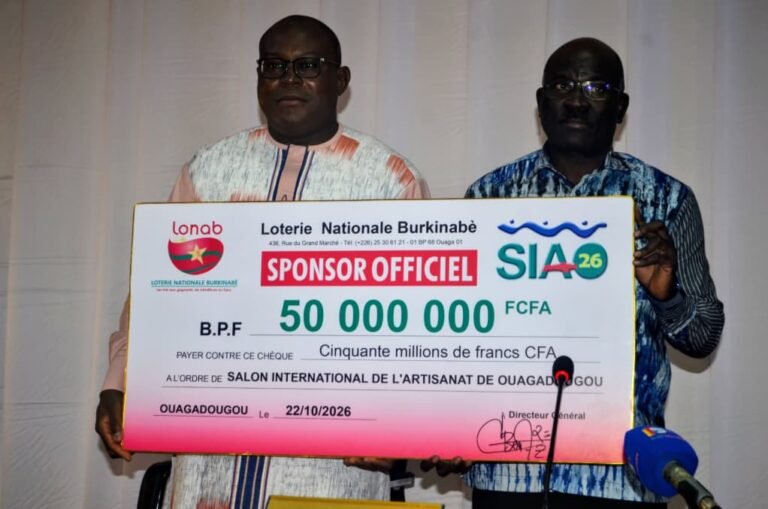 Sponsor officiel du SIAO 2026 : La mise à 50 millions de F CFA de la LONAB